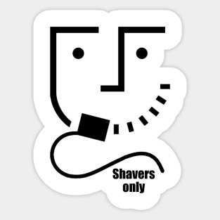 Shavers only nostalgia Sticker